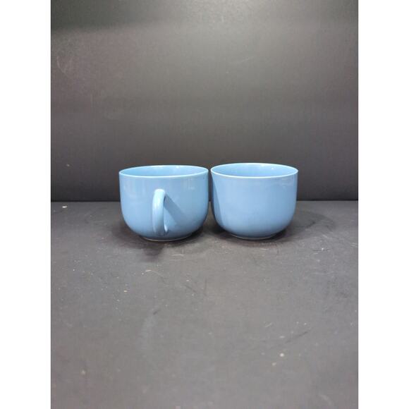 Newcor Blue Stoneware Teacup Set, 8 Oz Coffee Tea Cups,‎ Drinkware Set, Vtg Cups - Picture 4 of 8